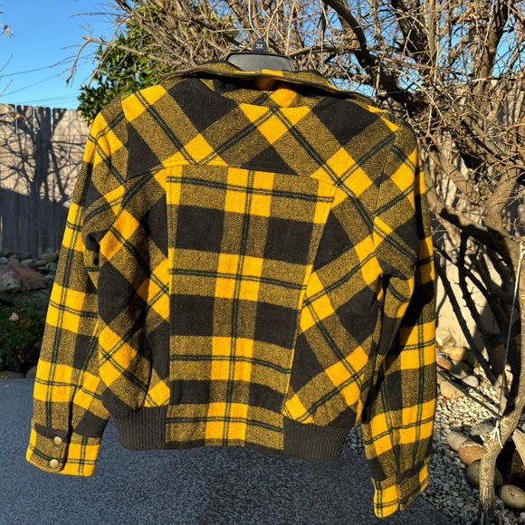 ALDO women’s wool jacket coat checked elastic at side full zipper front size M - Picture 7 of 12